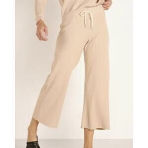 NWT | MATE THE LABEL Latte Beige Thermal Wide Leg Pants Size Large